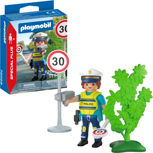 Playmobil Special Plus polițist cu radar și accesorii