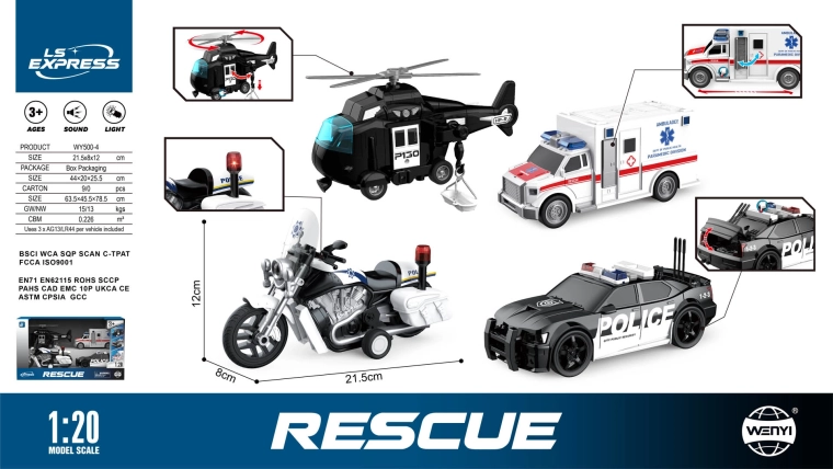 Set de vehicule de poliție și intervenție