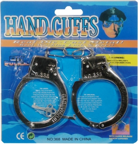 Cătușe metalice pentru copii cu cheițe