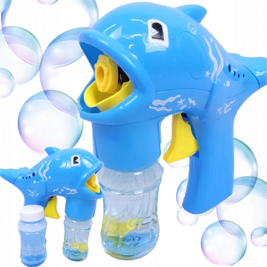 Pistolă de baloane în formă de delfin cu rezervor și 2 rezerve
