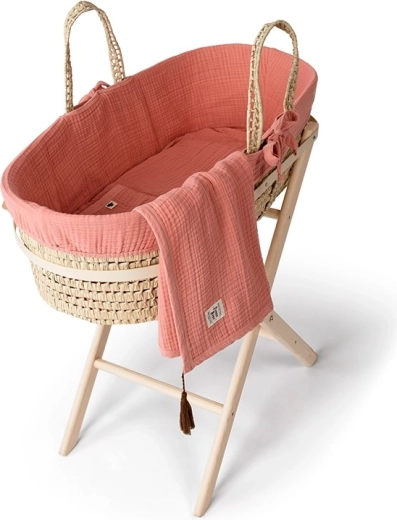 Funnababy set complet coș Moise cu accesorii coral pink
