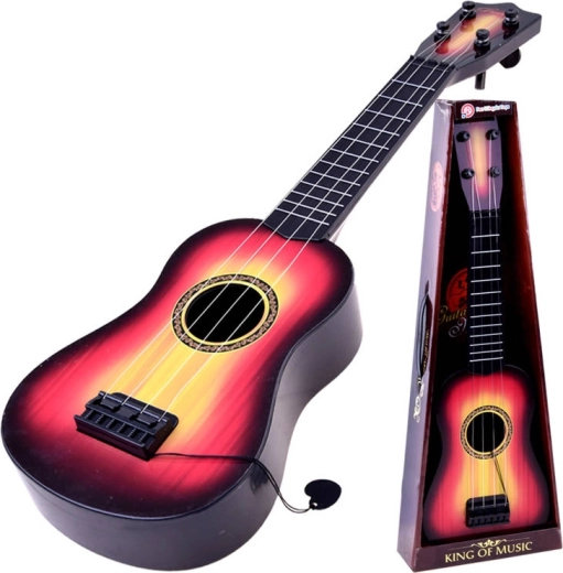 Chitară pentru copii cu corzi metalice și pană – In0095