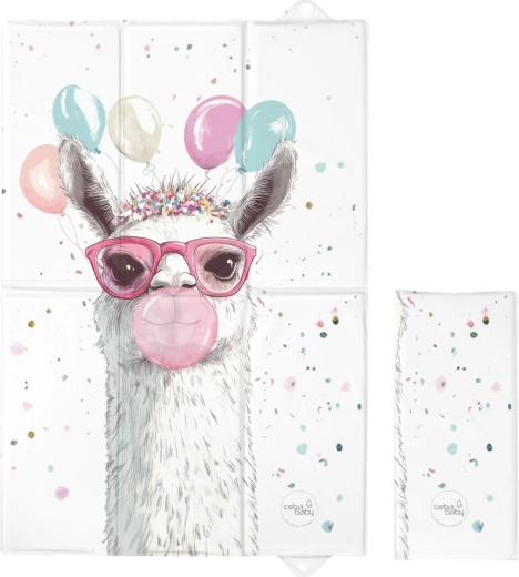 Ceba baby saltea de înfășat de călătorie basic crazy lama 60 × 40 cm