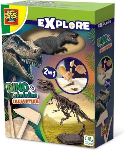 SES Creative Explore 2v1 set de excavare fosile dinozaur T‑Rex
