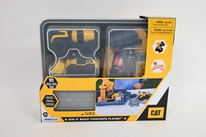 Vehicule de construcții CAT cu plastilină de modelat în valiză