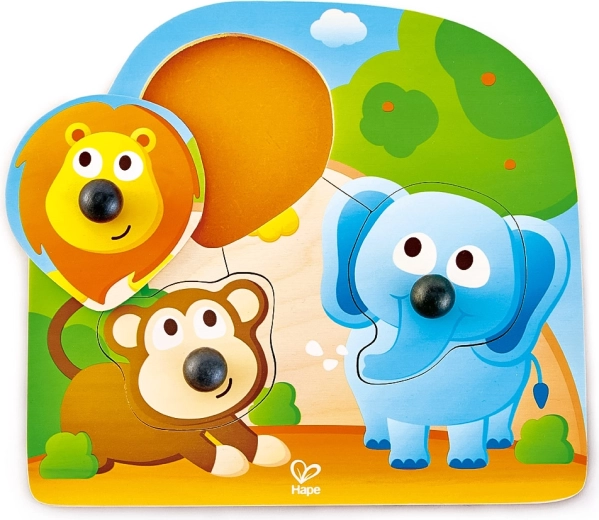 Puzzle cu mânere – animale sălbatice