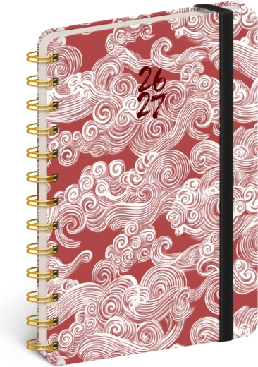 Agendă spiralată Petito 18 luni – Nori 2026/2027, 13 × 18 cm