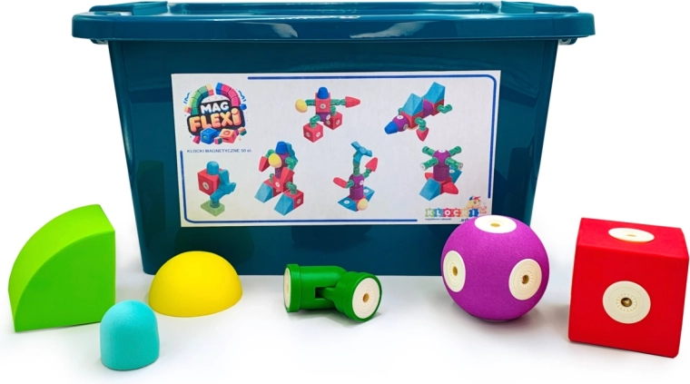 Seturi de construcție din spumă magnetică MagFlexi – 50 piese
