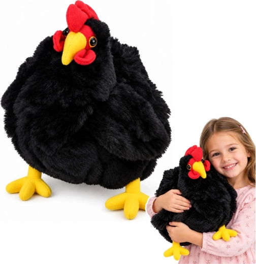 Găină neagră de pluș 40 cm