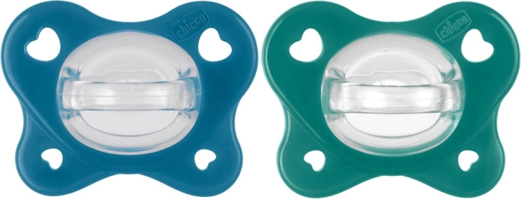 Suzete Chicco PhysioForma Dual Soft albastre, 16–36 luni – 2 buc.