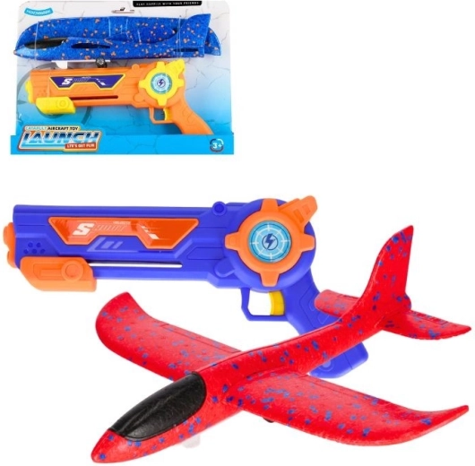 Avion de aruncat din spumă cu lansator (2 variante de culoare)