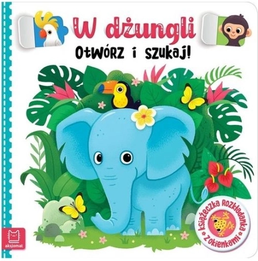 Cărticică cu ferestruici rabatabile „Deschide și caută în junglă”