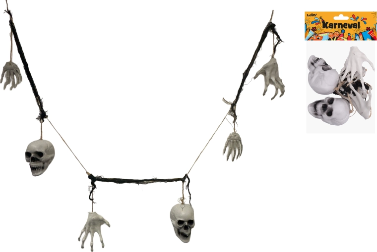 Ghirlandă Halloween din oase 180 cm - 1 bucată