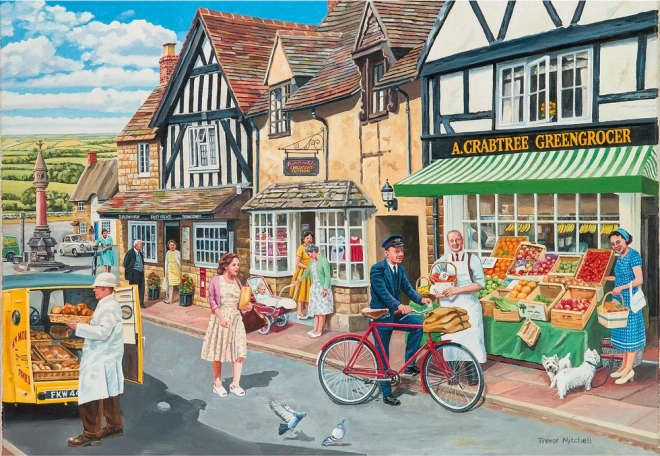 Puzzle GIBSONS Asamblăm împreună – vizită în sat, 40 piese