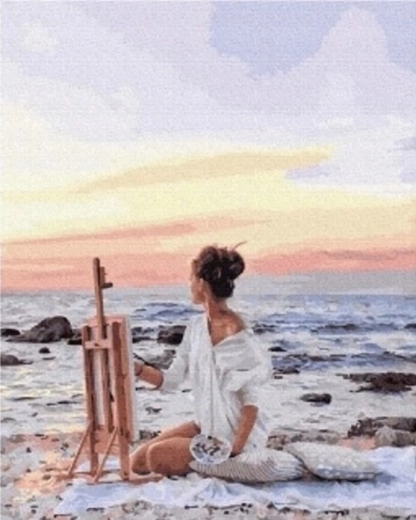 Norimpex pictură cu diamante Artist pe coastă 30 × 40 cm