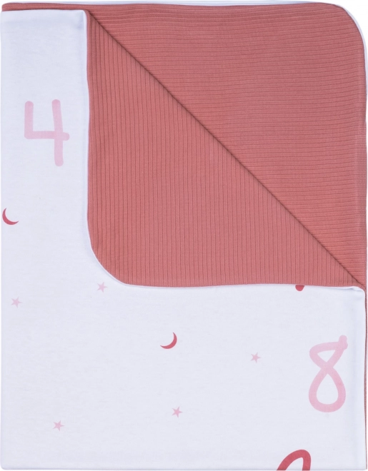 Pătură Bubaba Primul meu an roz-alb