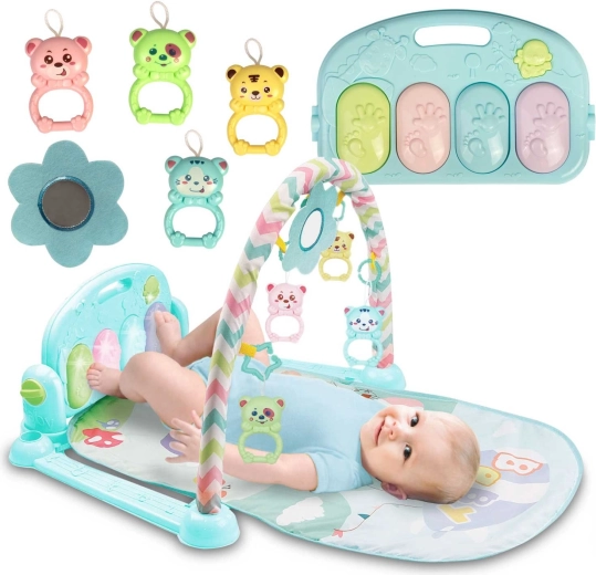 Salteluță de joacă interactivă cu pian Ricokids 3‑în‑1