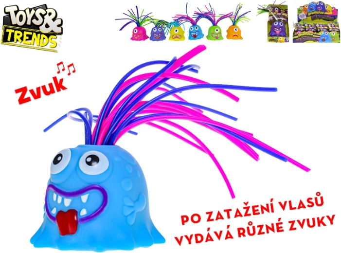 Jucărie interactivă monstru Toys&Trends Brainboooom cu păr lung și sunete 6 cm