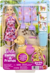 Barbie Malibu la plimbare cu cățelușul