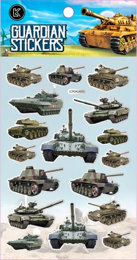 Autocolante TANCURI – set creativ pentru copii