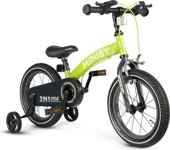 Qplay Miniby 3în1 bicicletă pentru copii 14" verde