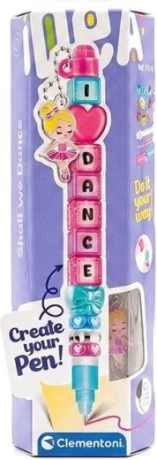 Clementoni IDEA set creativ pentru confecționarea unui pix cu mesajul I Love Dance