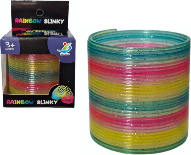 Arc slinky colorat cu sclipici