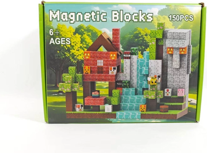 Cuburi magnetice 3D – set de 150 de piese