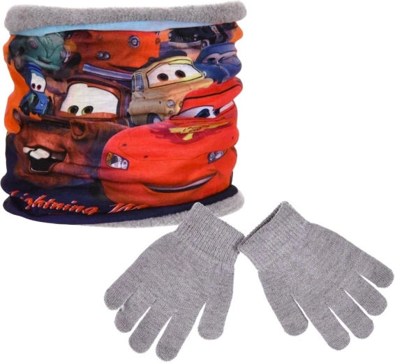 Set guler și mănuși Disney Cars cu mască cadou - 1 bucată