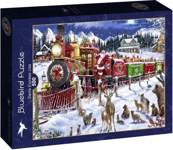 Puzzle Bluebird Expresul lui Moș Crăciun SUA 500 piese