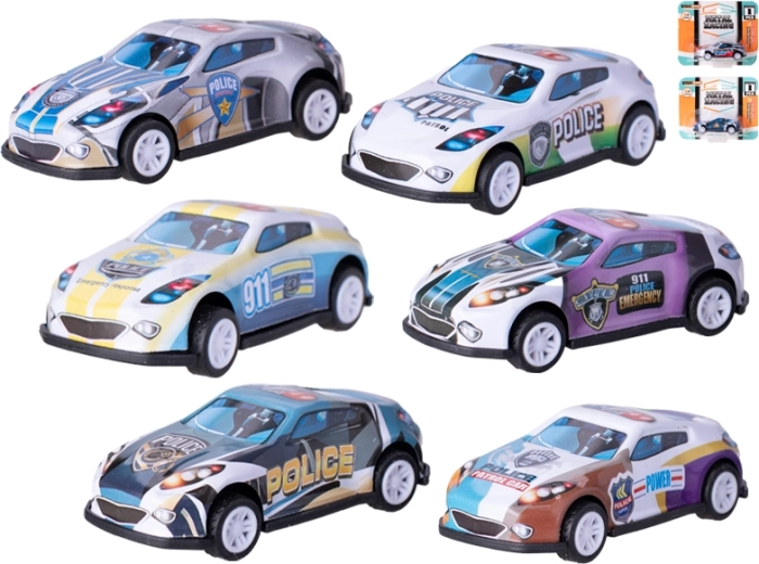 Mașinuță sport metalică cu mecanism de întoarcere 6,5 cm