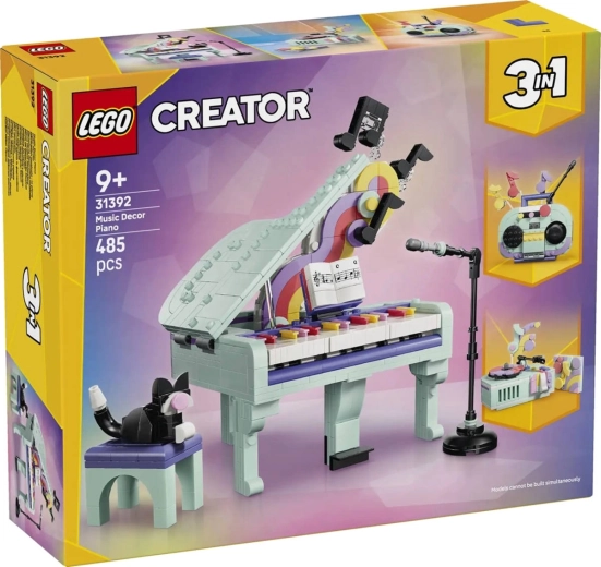 LEGO Creator 3 în 1 pian decorativ cu pisică