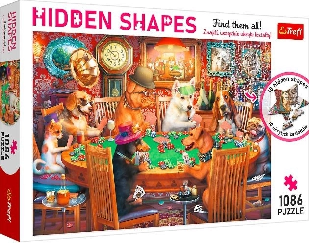 Puzzle TREFL Hidden Shapes Seară de joc 1086 piese