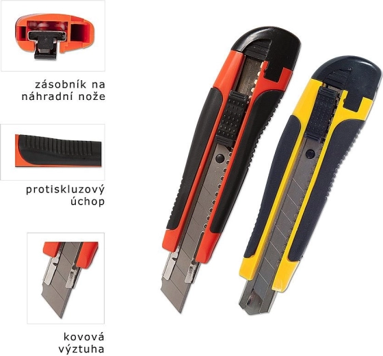 Cuțit tip cutter cu șină de ghidare metalică 18 mm CONCORDE