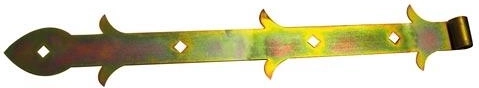 Balamă de poartă 300 mm, decorativă, zincată galben SELKA