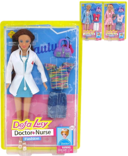 Păpușa Defa Lucy doctoriță / asistentă medicală 29 cm cu accesorii - 1 bucată
