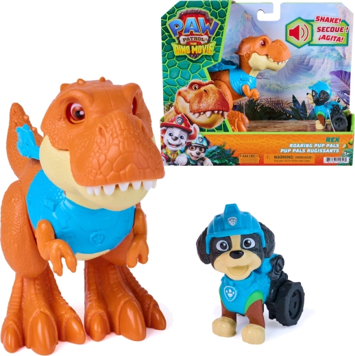 Spin Master Paw Patrol film dino – Rex cu T‑Rex-ul interactiv Timmy