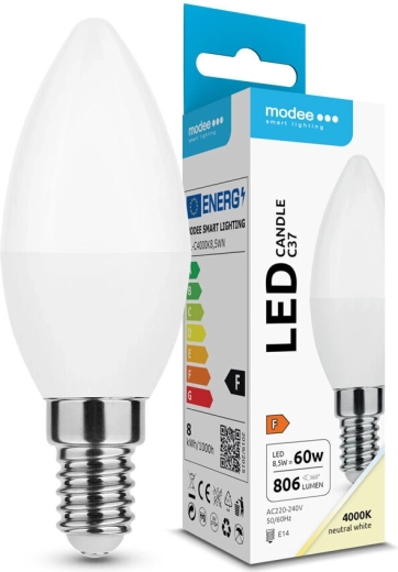 Modee LED lumânare C37 8,5 W E14 806 lm alb neutru