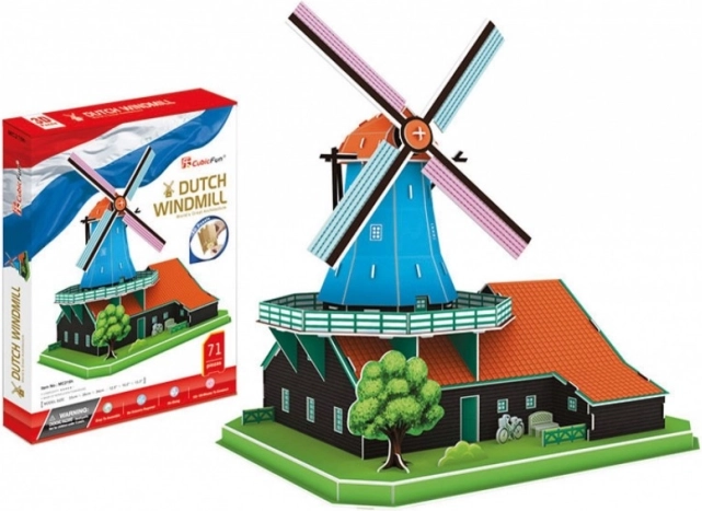 CubicFun puzzle 3D moară de vânt olandeză, 71 de piese