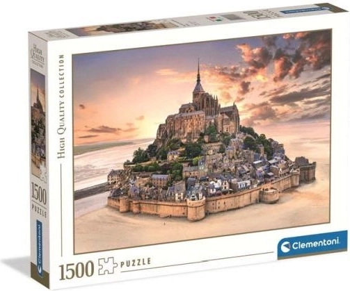 Puzzle Clementoni Mont Saint-Michel la răsăritul soarelui, 1500 de piese