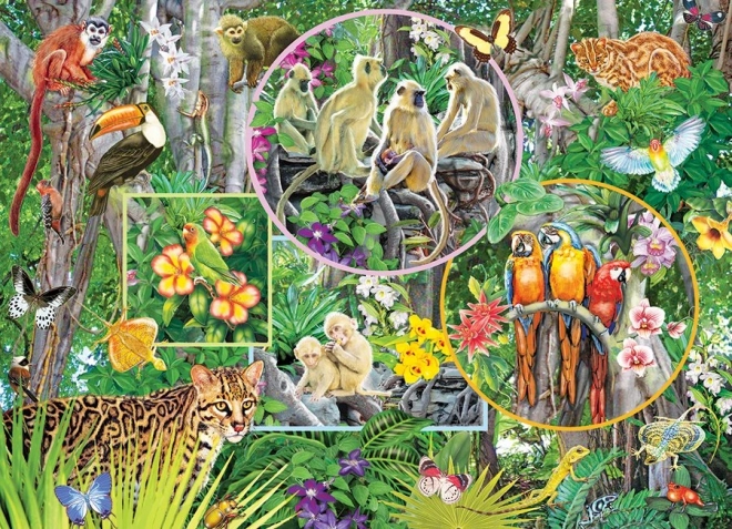 Puzzle de familie Farmecul junglei 350 piese COBBLE HILL