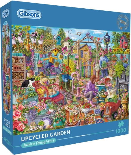 Puzzle Gibsons Grădina din materiale reciclate, 1000 de piese