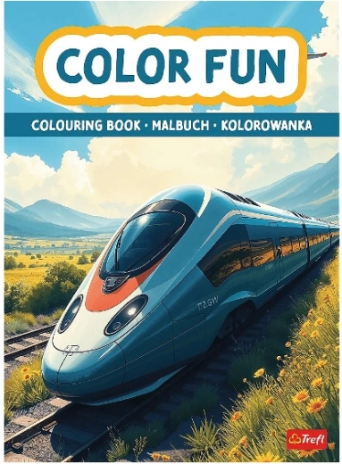 Carte de colorat: trenuri și avioane