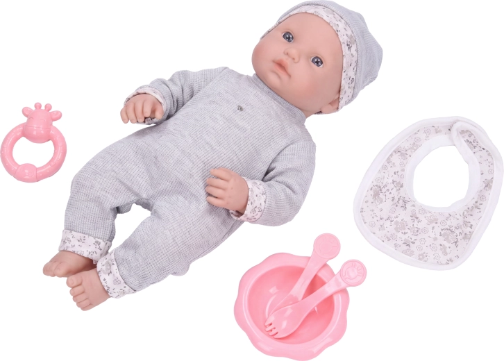 Bebeluș cu set de masă, 35 cm