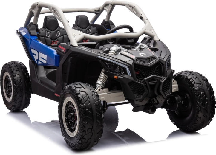 Can-Am Maverick Turbo RR mașinuță electrică pe acumulator – albastru-gri, vopsită
