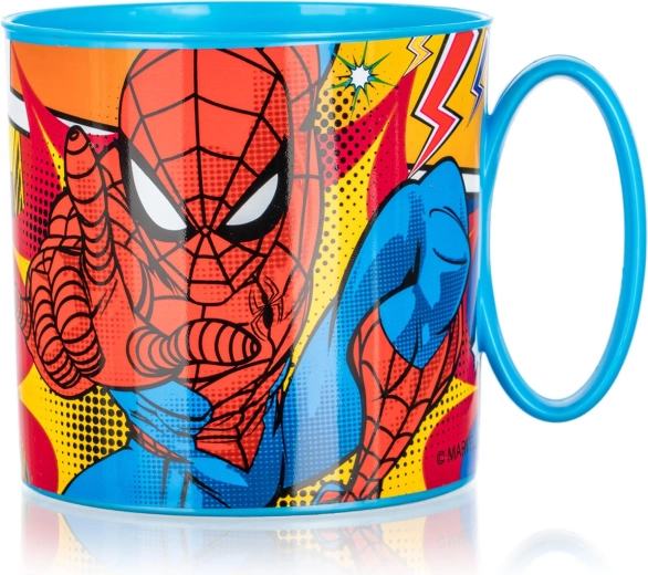 Cană din plastic pentru copii SPIDER-MAN 350 ml, albastră
