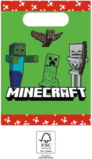 Săculeți pentru petrecere Minecraft (4 buc.)