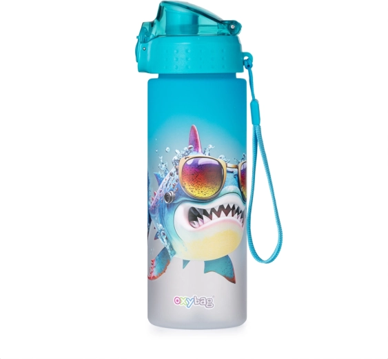 Sticlă pentru băut OXY Click 600 ml Crazy Animals Rechin