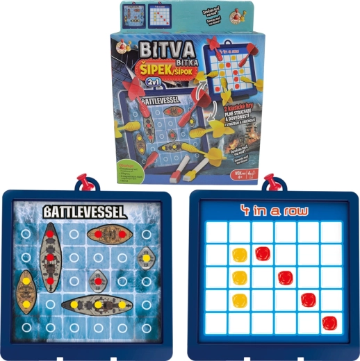 Studo Games bătălia săgeților – joc magnetic cu două fețe 4 la rând și batalie navală