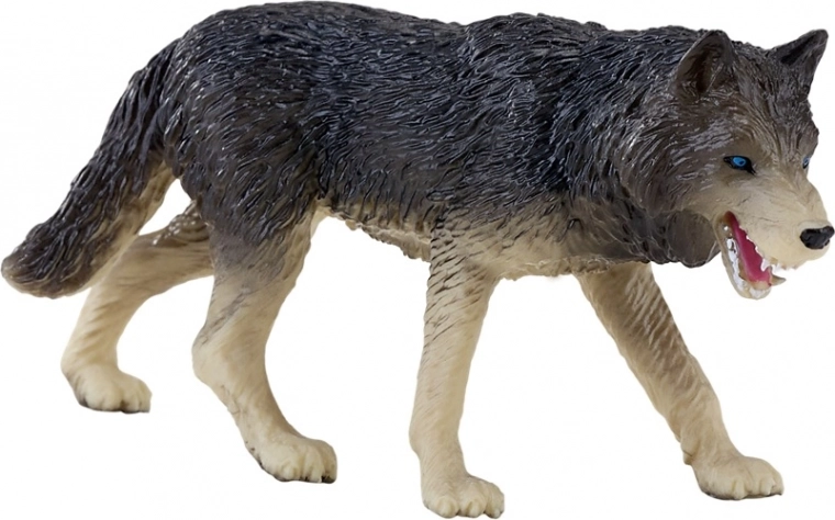 mojo figurină lup de pădure – model realist pictat manual